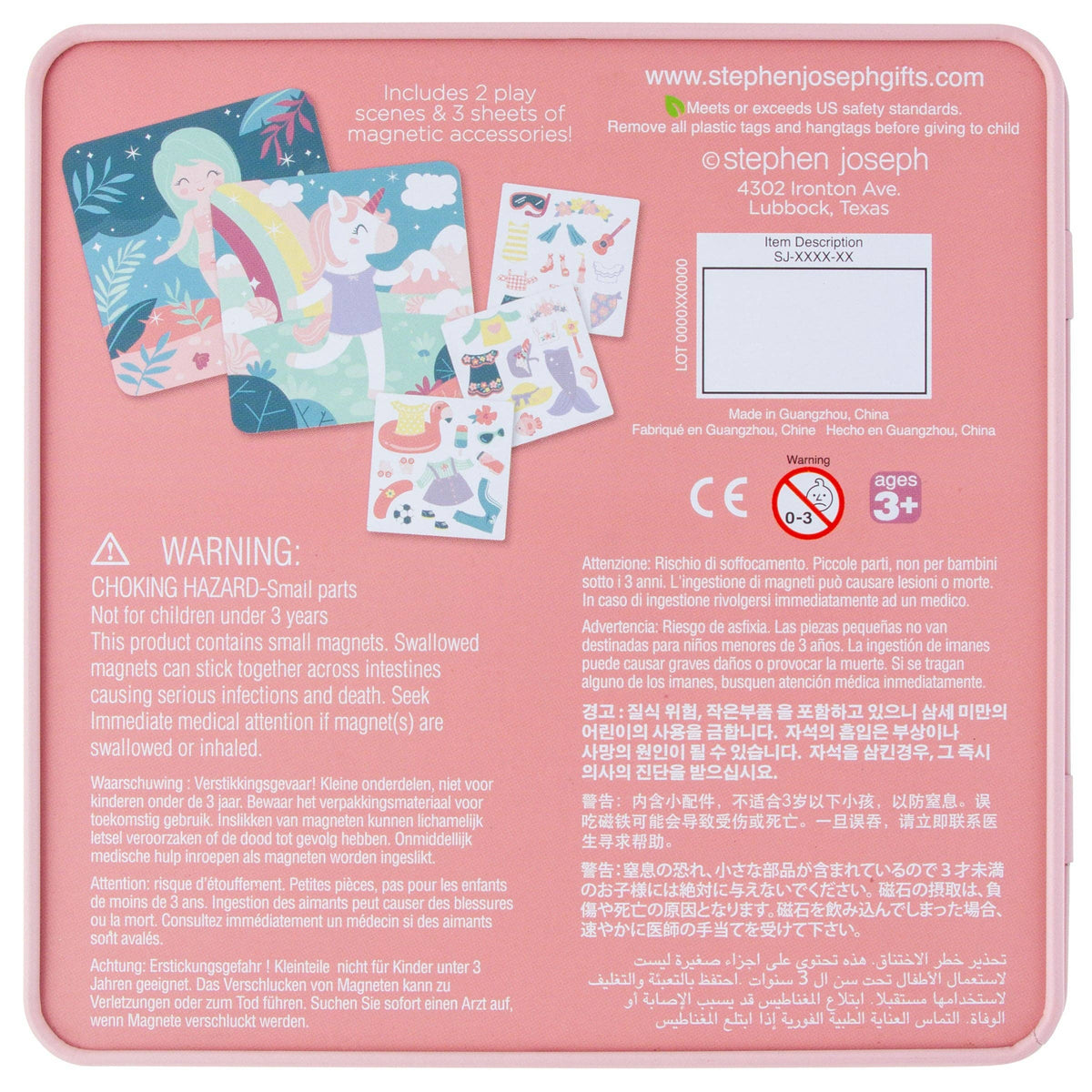 Stephen Joseph Travel Tin Magnetic Dress Up