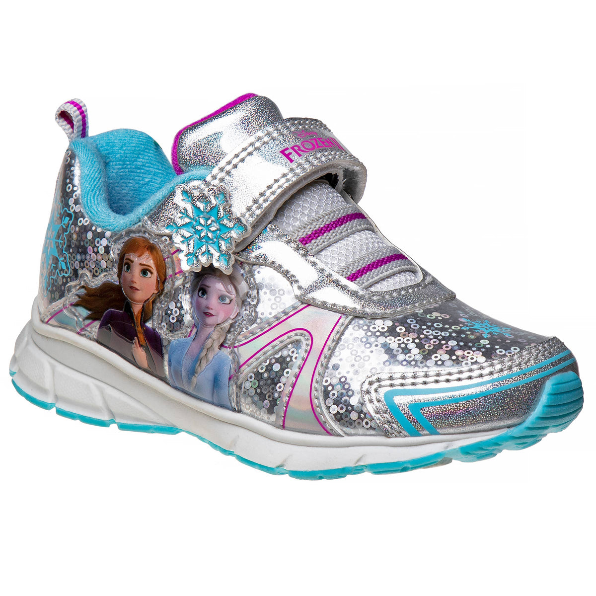 Disney Frozen Anna and Elsa Sequin Light-Up Sneakers (Toddler/Little Kid)