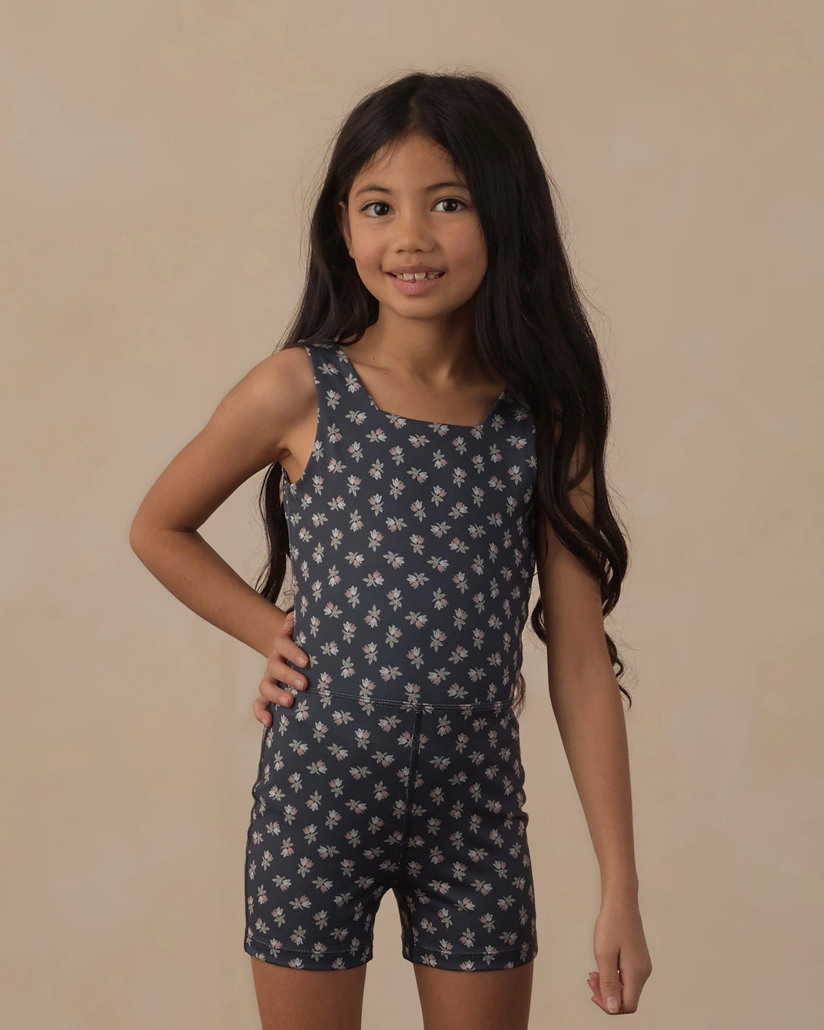 Rylee + Cru Malibu Bodysuit Blue Blooms