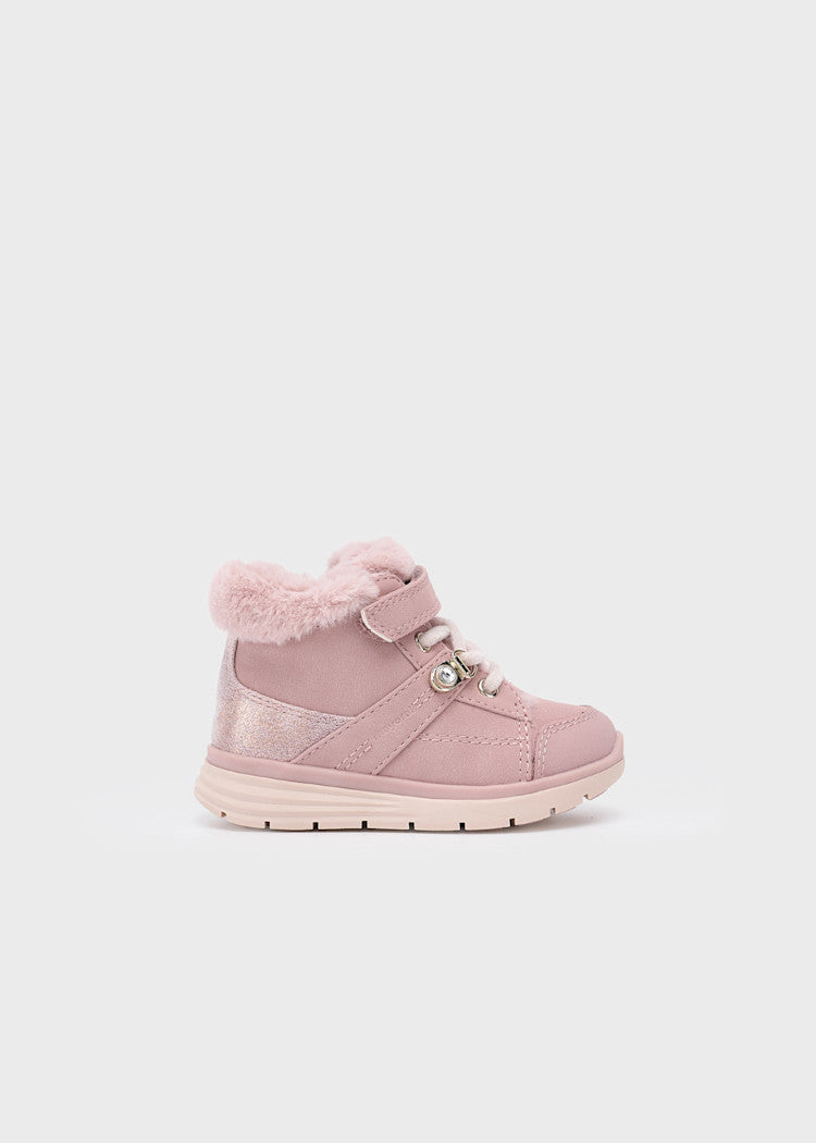 Mayoral - Baby Faux Fur Lined Boots - Pink