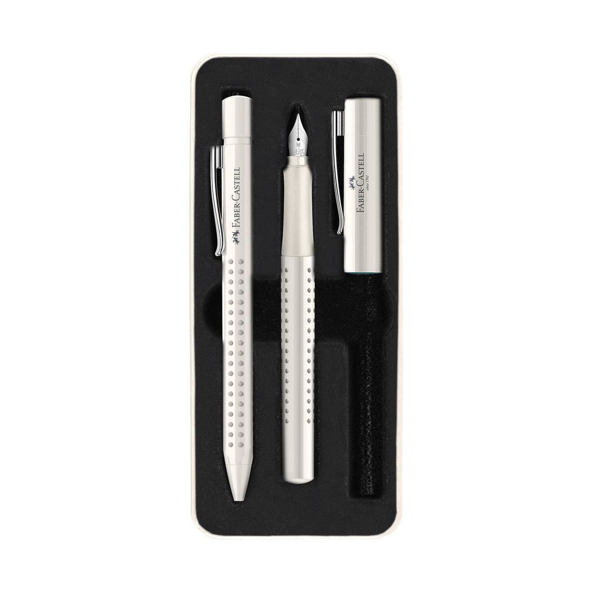 Faber-Castell / Creativity for Kids - Grip 2010 Fountain & Ballpoint Pen Gift Set, Coconut Milk