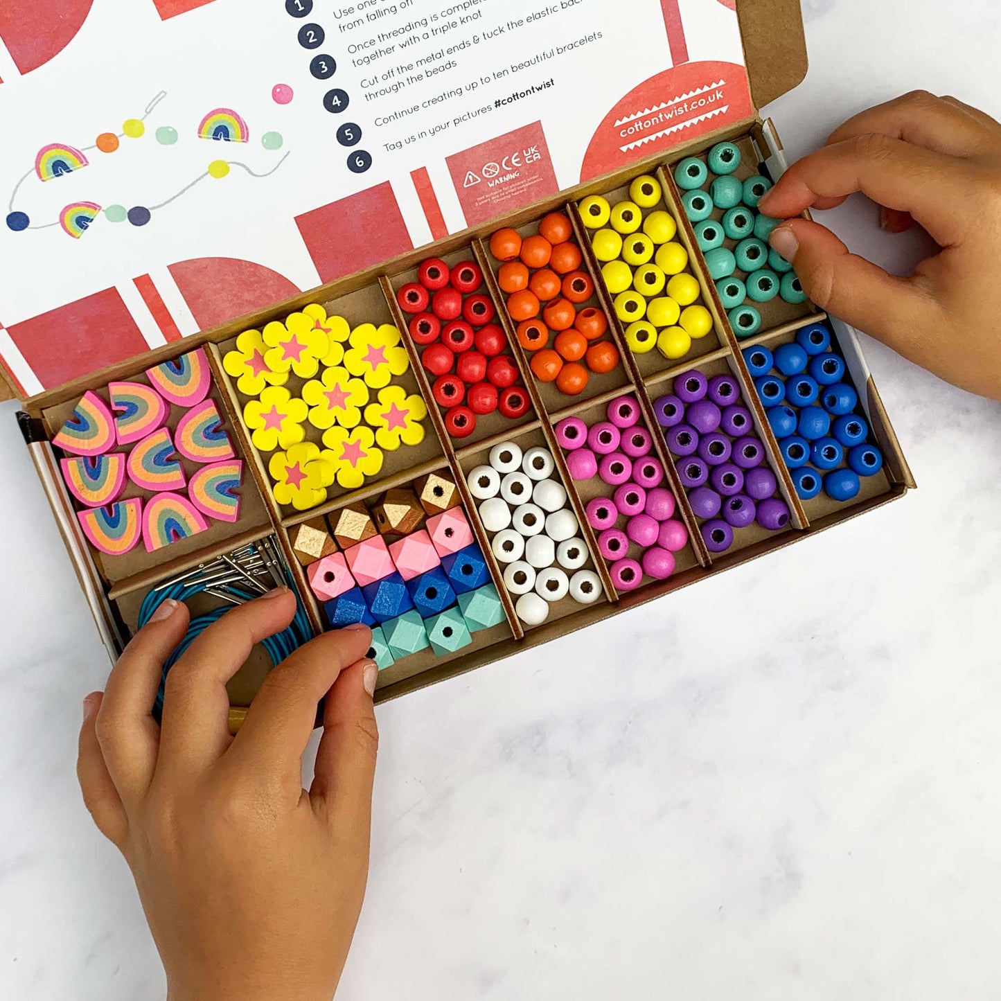 Cotton Twist - Rainbow & Flower Bracelet Making Kit
