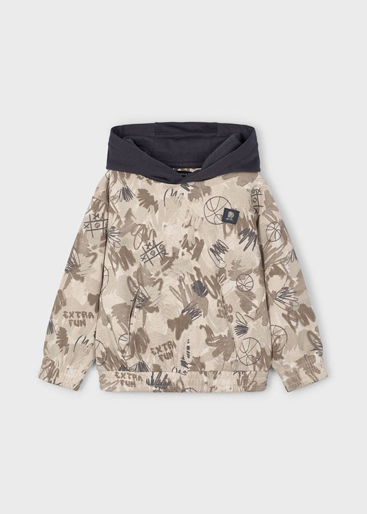 Mayoral Boy Printed Hoodie Basketball Tic Tac Toe