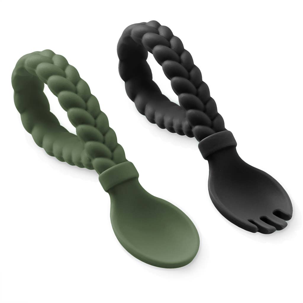 Itzy Ritzy - Sweetie Spoons Spoon + Fork Set: Blue