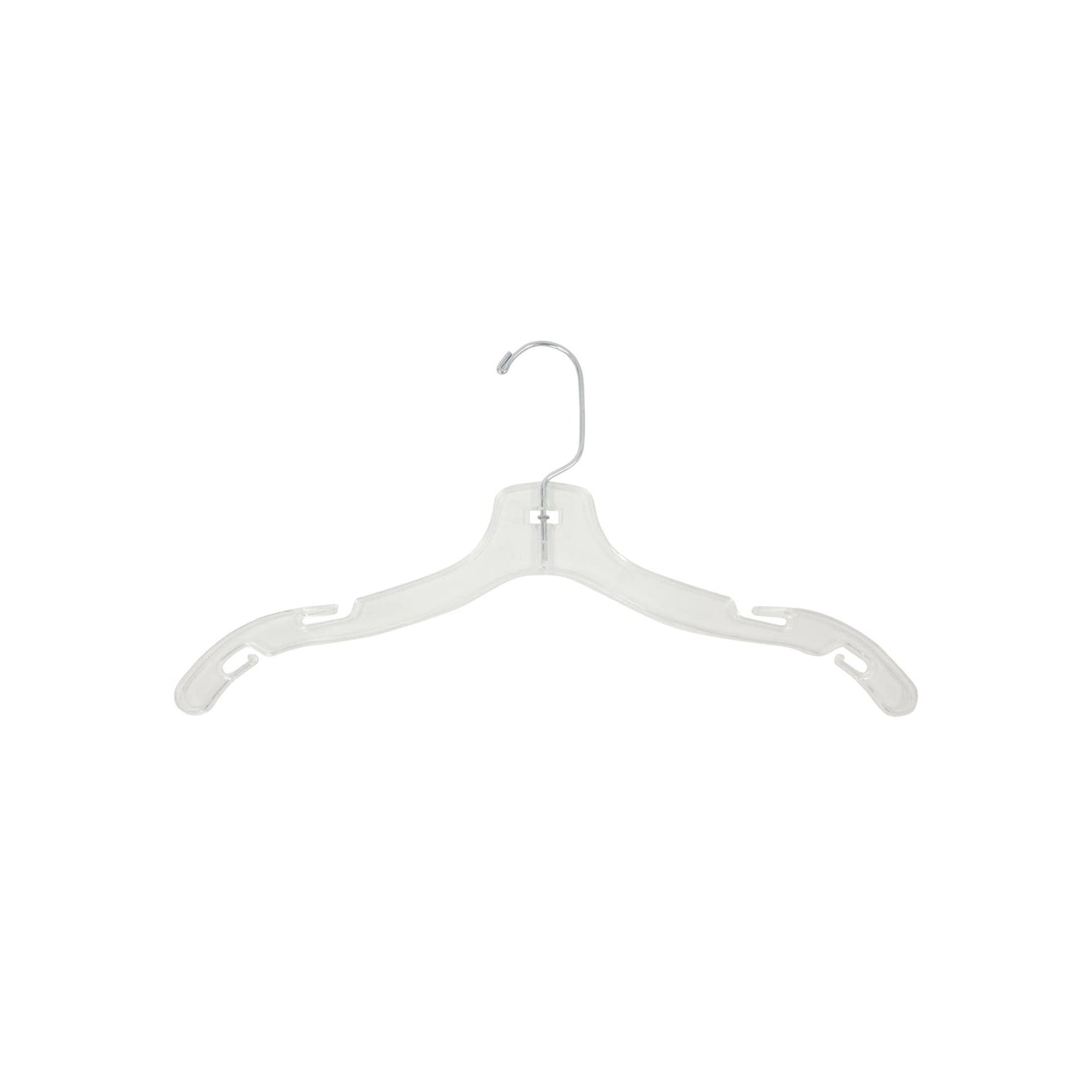 Suburban Sales - Plastic Clothes Top Hanger (100 count): Clear / 12" Childrens' Top Hanger