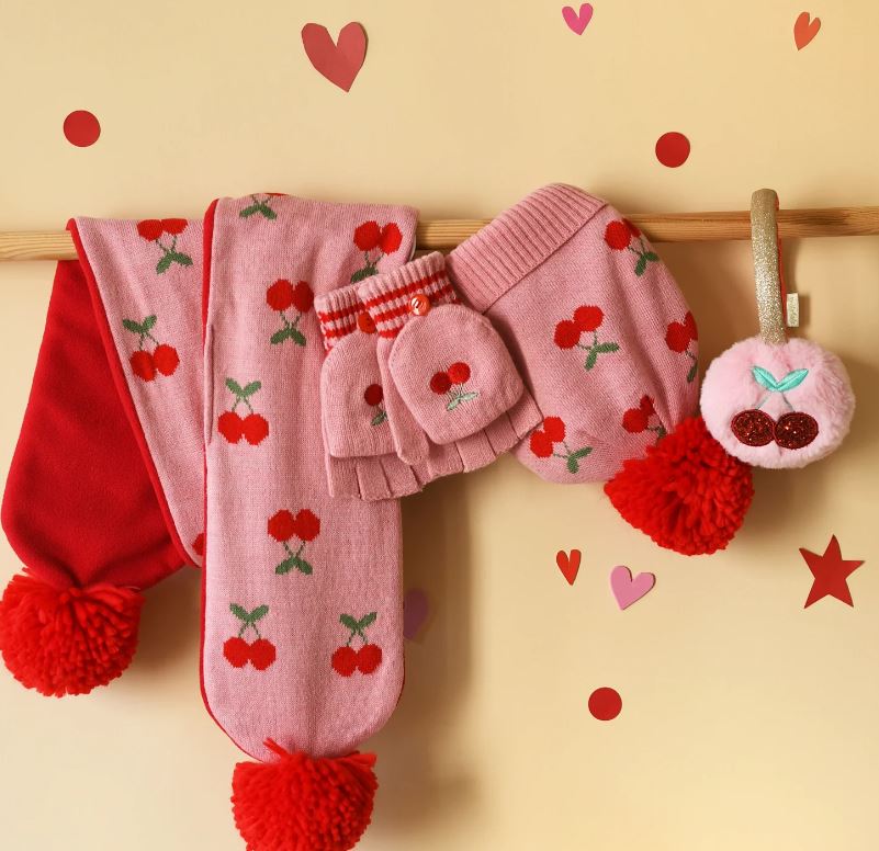 Rockahula - Cheerful Cherry Knitted Gloves