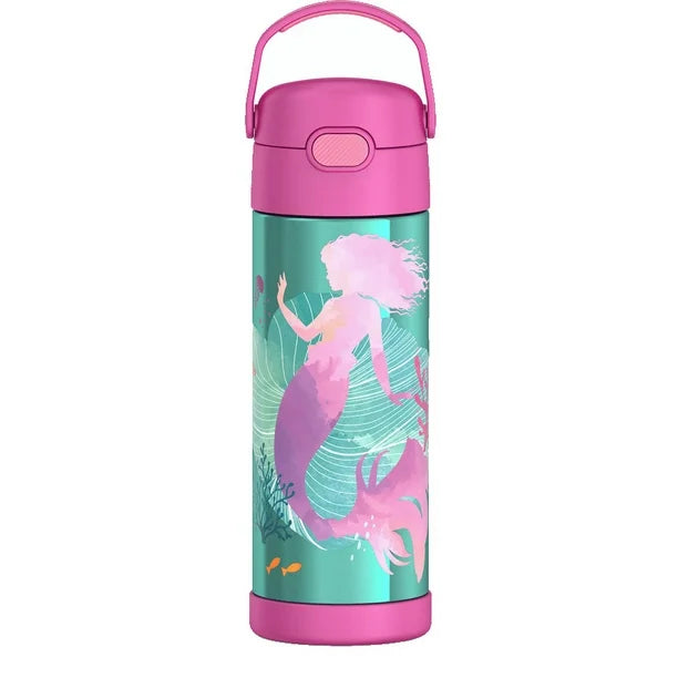 Thermos Funtainer 16 Ounce Stainless Steel Vacuum Insulated Bottle -  Little Mermaid