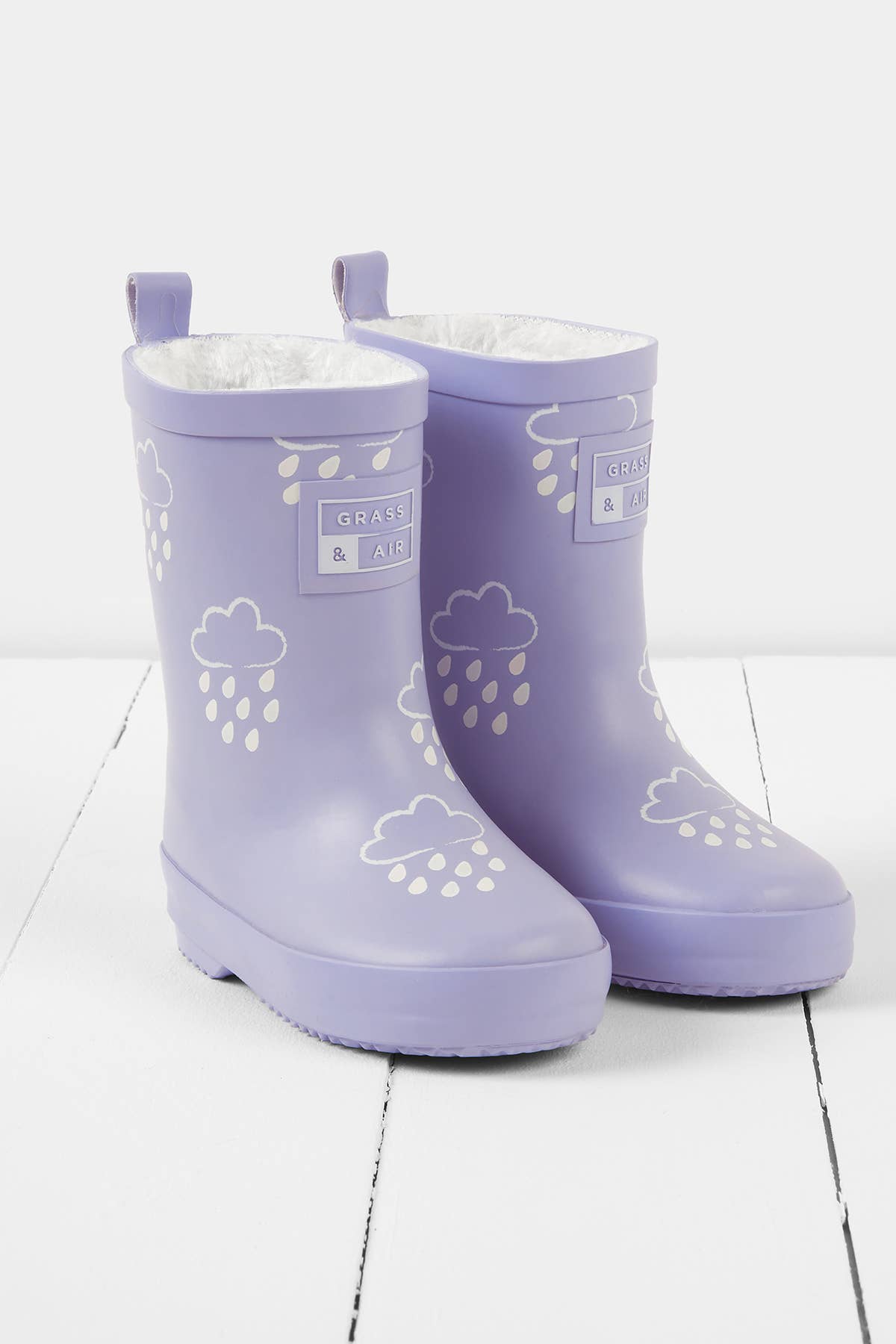 Grass & Air - Ochre Colour-Changing Kids Winter Wellies