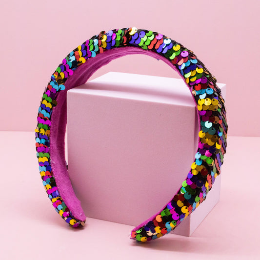 Frog Sac - Reversible Sequin Headband - Kids Padded Hair Band
