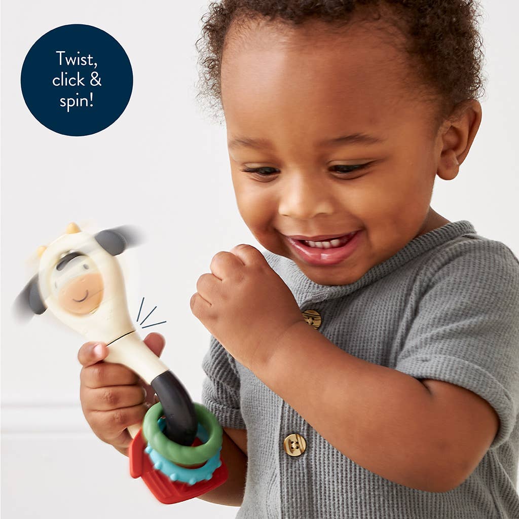 Itzy Ritzy - Itzy Spinner Rattle: Cow