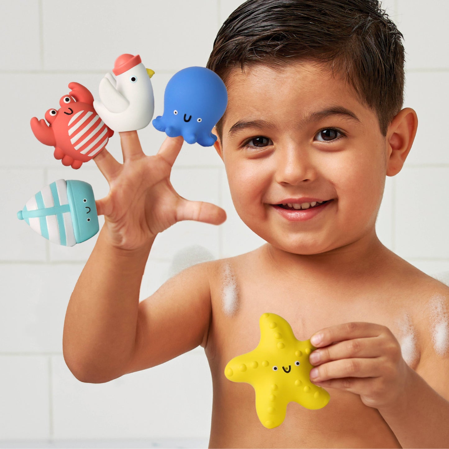 Itzy Ritzy - Itzy Bitzy Puppets - Bath + Storytelling: Nautical Friends Toys
