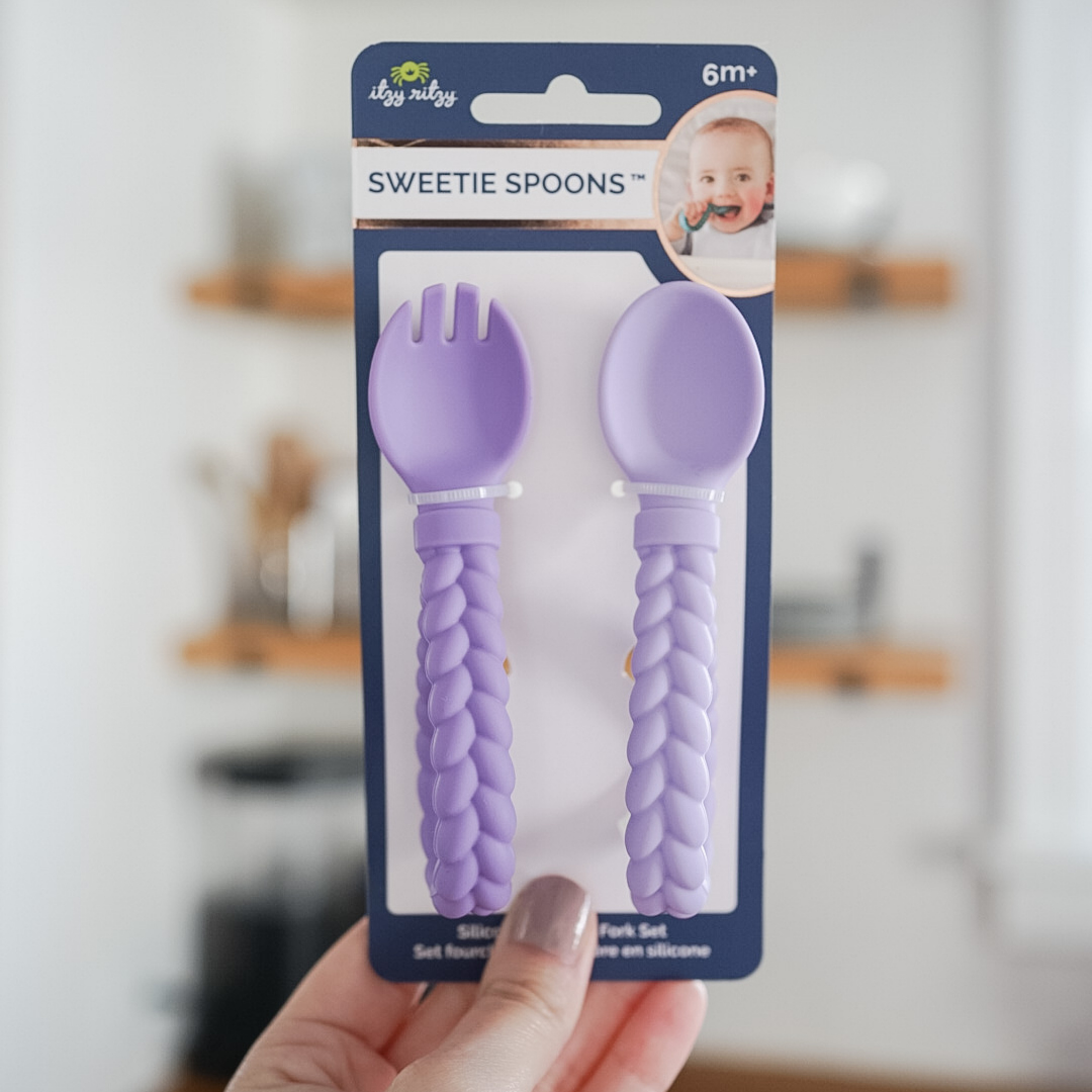 Itzy Ritzy - Sweetie Spoons Spoon + Fork Set: Blue
