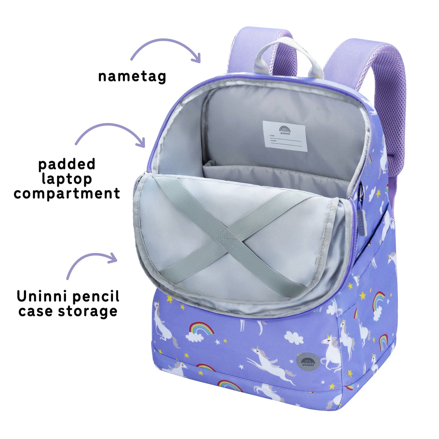 uninni - Bailey Backpack - Rainbow Unicorn