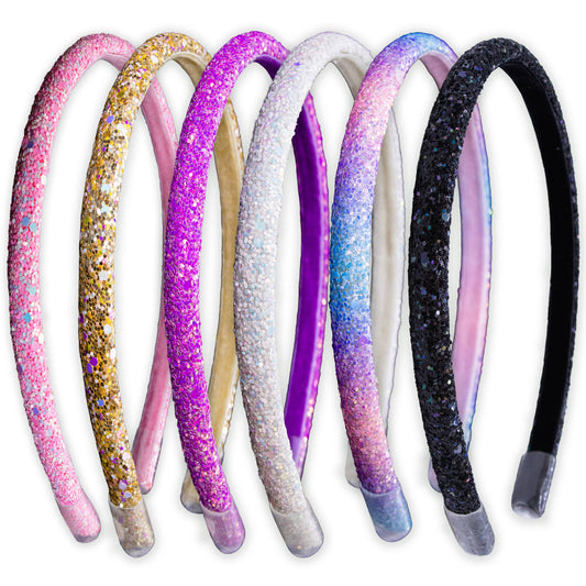 Frog Sac - Glitter Headband - Thin Hairbands for Kids