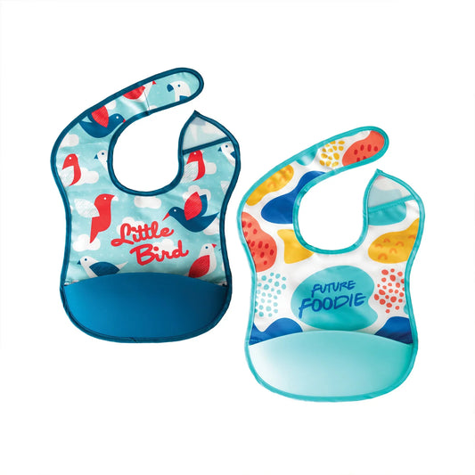 Tiny Twinkle - Mess-Proof Silicone Pocket Bib 2 Pack