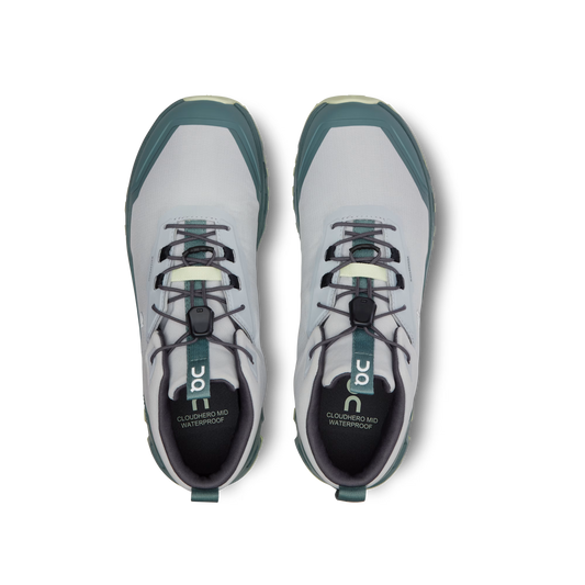On Cloudhero Youth Mid Waterproof Shoe Glacier | Sea