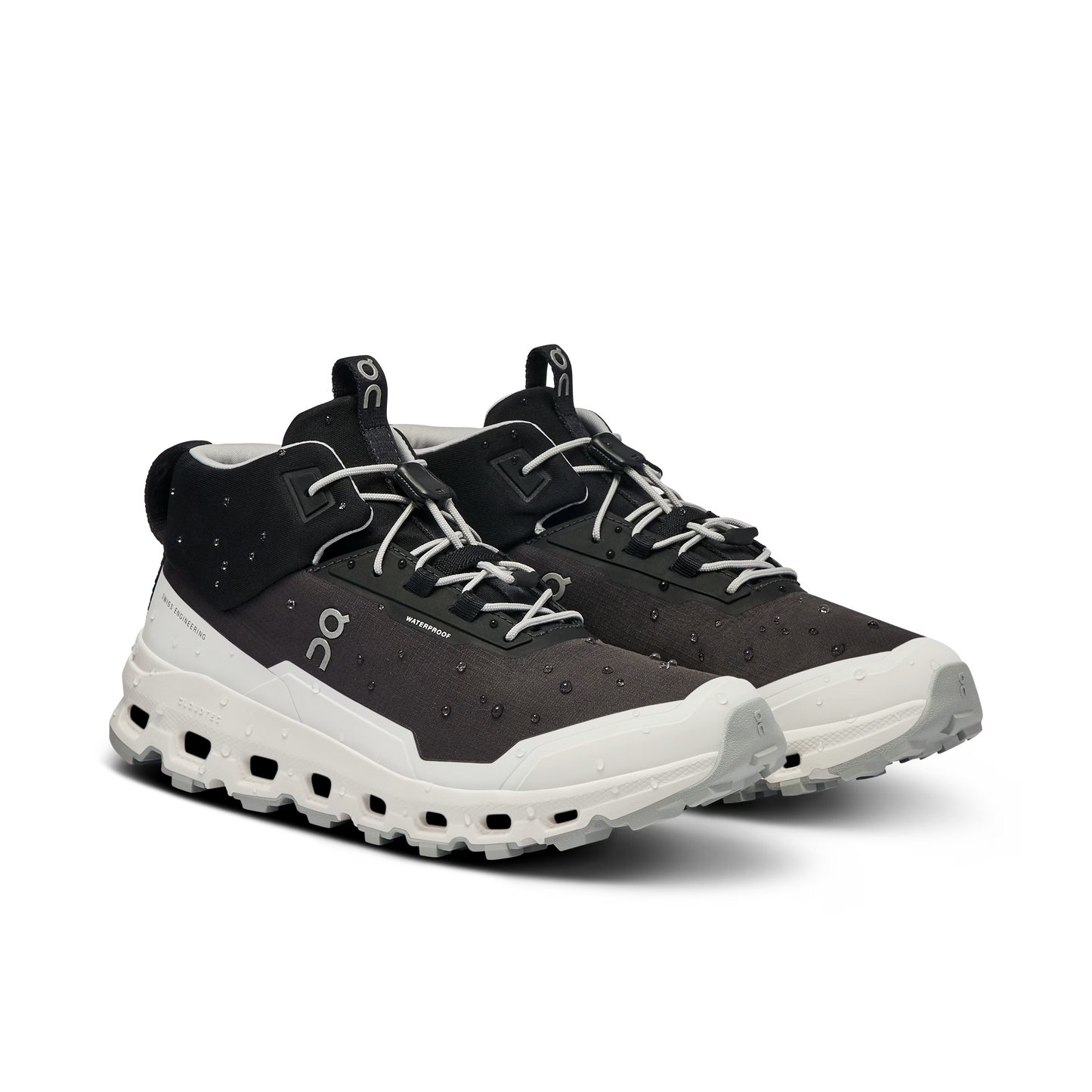 On Cloudhero Youth Mid Waterproof Shoe Black | White