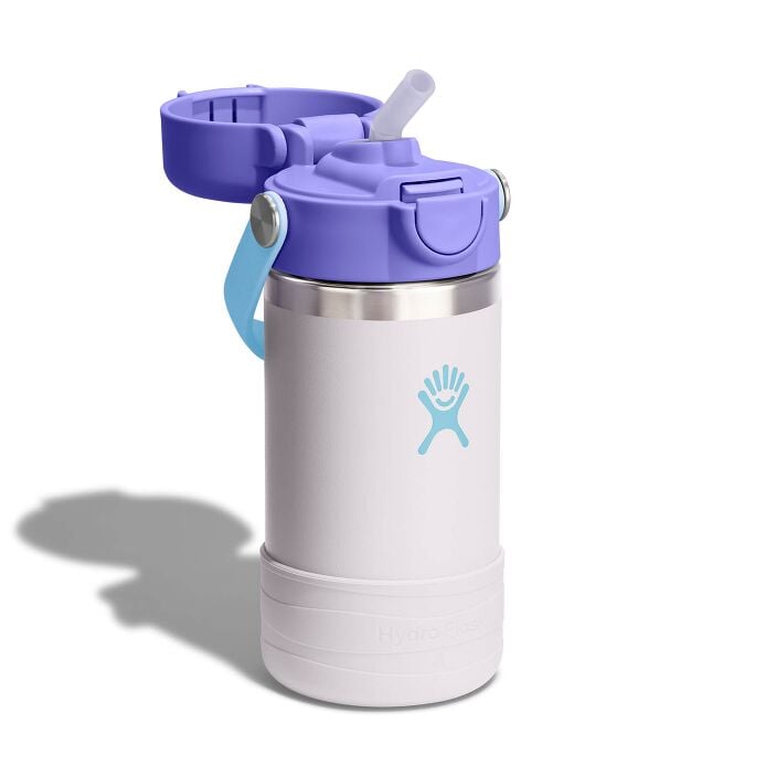 Hydro Flask Kids 12 oz Wide Mouth Water Bottle with Covered Cap and Boot