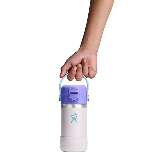 Hydro Flask Kids 12 oz Wide Mouth Water Bottle with Covered Cap and Boot