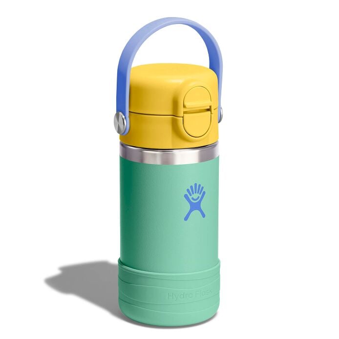 Hydro Flask Kids 12 oz Wide Mouth Water Bottle with Covered Cap and Boot