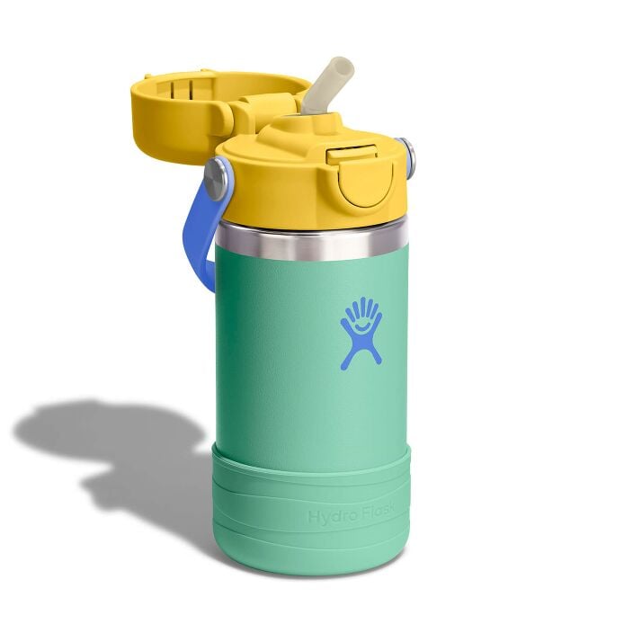 Hydro Flask Kids 12 oz Wide Mouth Water Bottle with Covered Cap and Boot