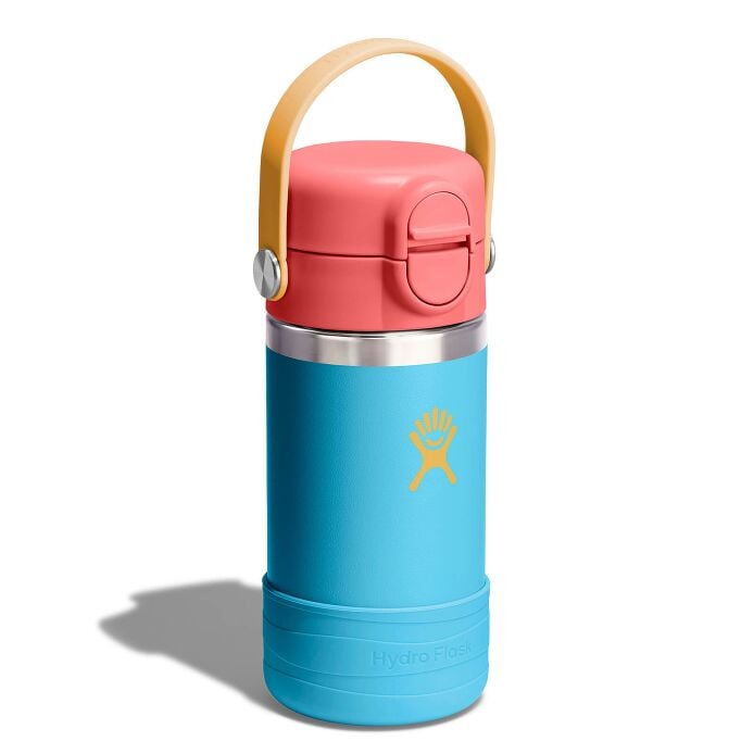 Hydro Flask Kids 12 oz Wide Mouth Water Bottle with Covered Cap and Boot