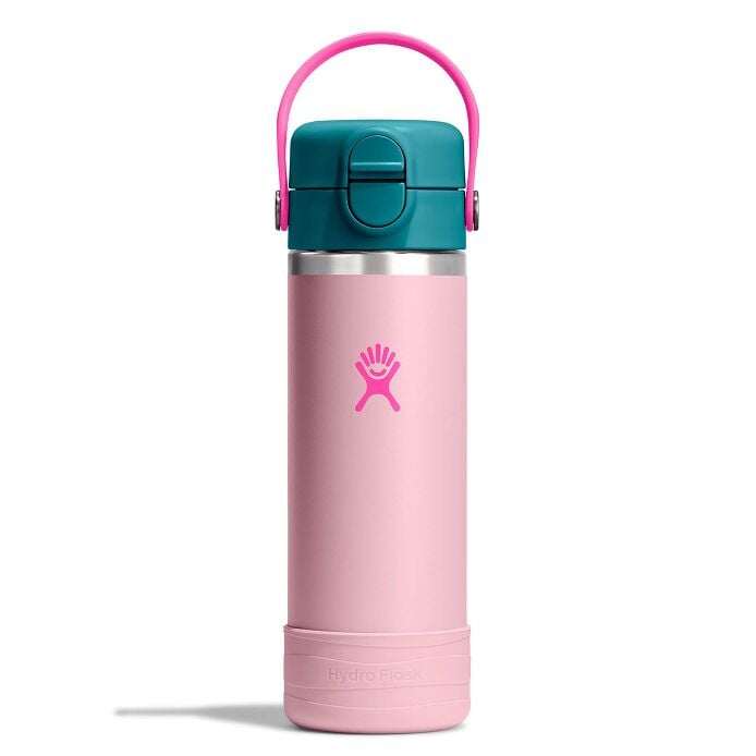 Hydro Flask Kids 18 oz Wide Mouth Water Bottle with Covered Cap and Boot