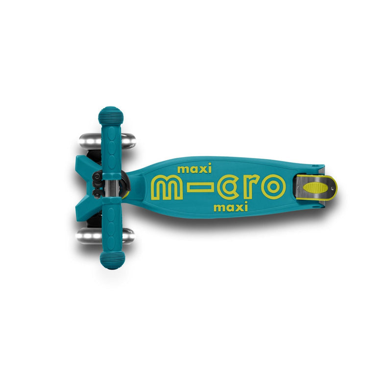 Micro Maxi Foldable LED Scooter Petrol Green