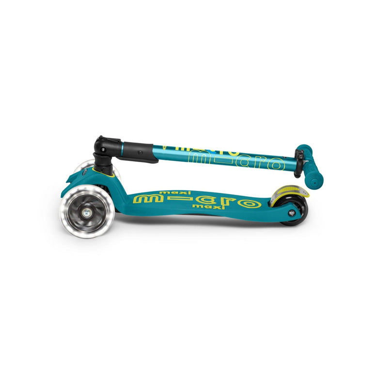 Micro Maxi Foldable LED Scooter Petrol Green