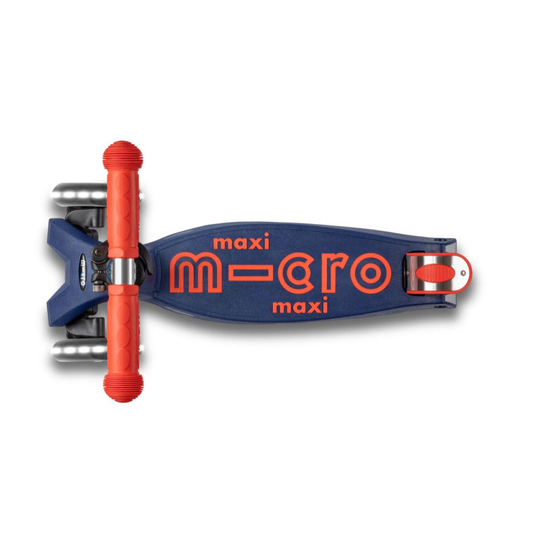 Micro Maxi Foldable LED Scooter Navy