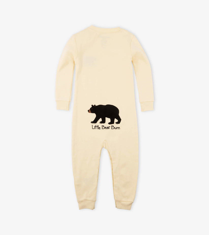 Little Blue House - Natural Little Bear Bum Baby Coverall & Hat