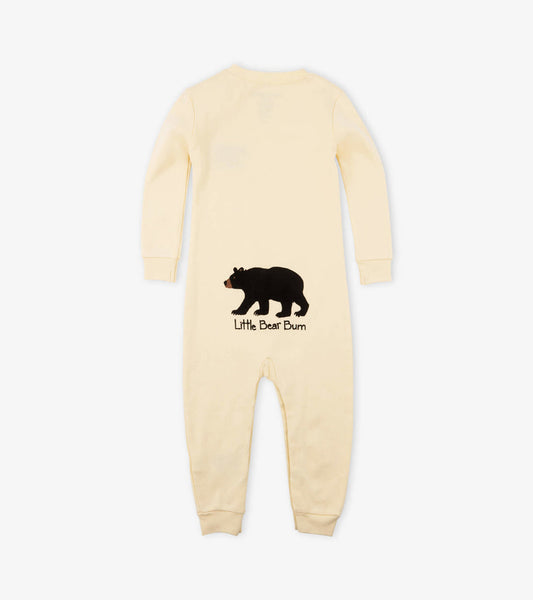 Little Blue House - Natural Little Bear Bum Baby Coverall & Hat