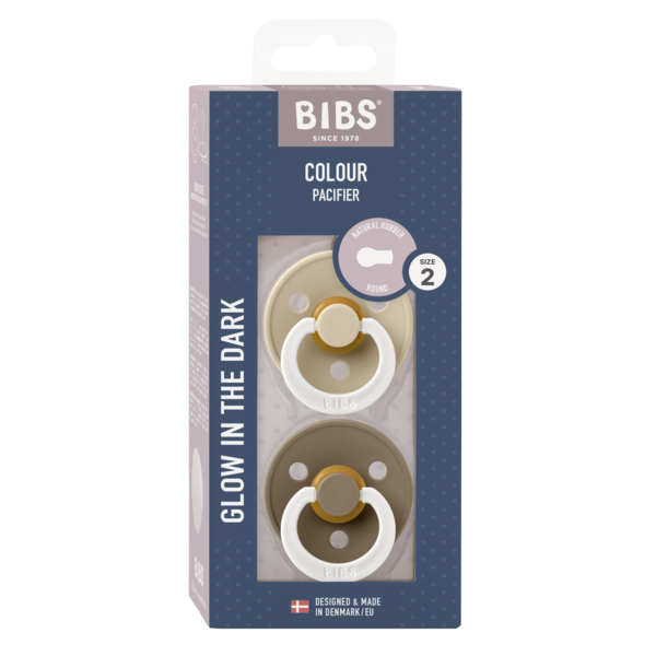 BIBS - Original Glow Latex Pacifier 2 pack