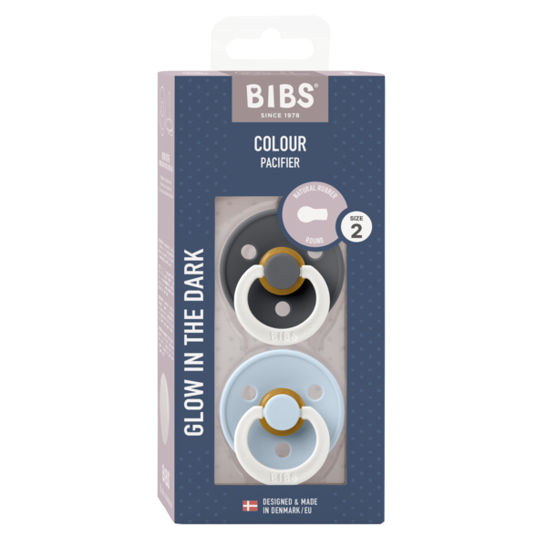 BIBS - Original Glow Latex Pacifier 2 pack