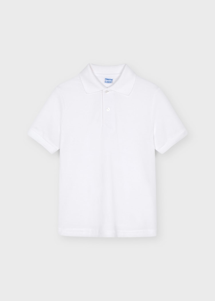 Mayoral - Uniform Short Sleeve Polo Shirt - White