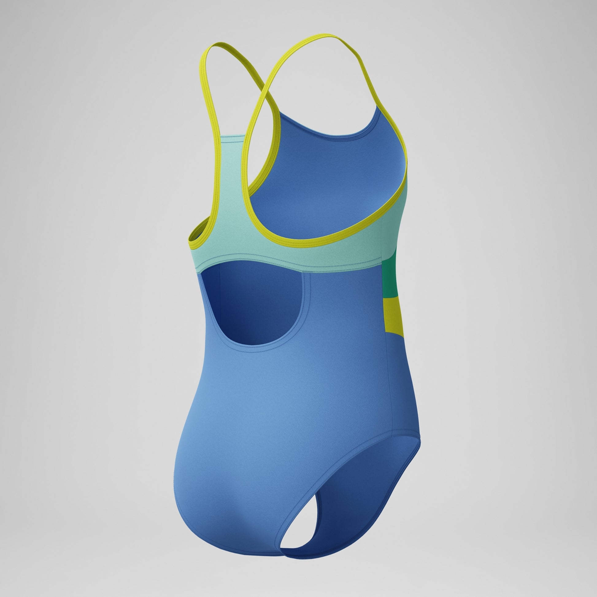 swimsuits one piece blue yellow green 2