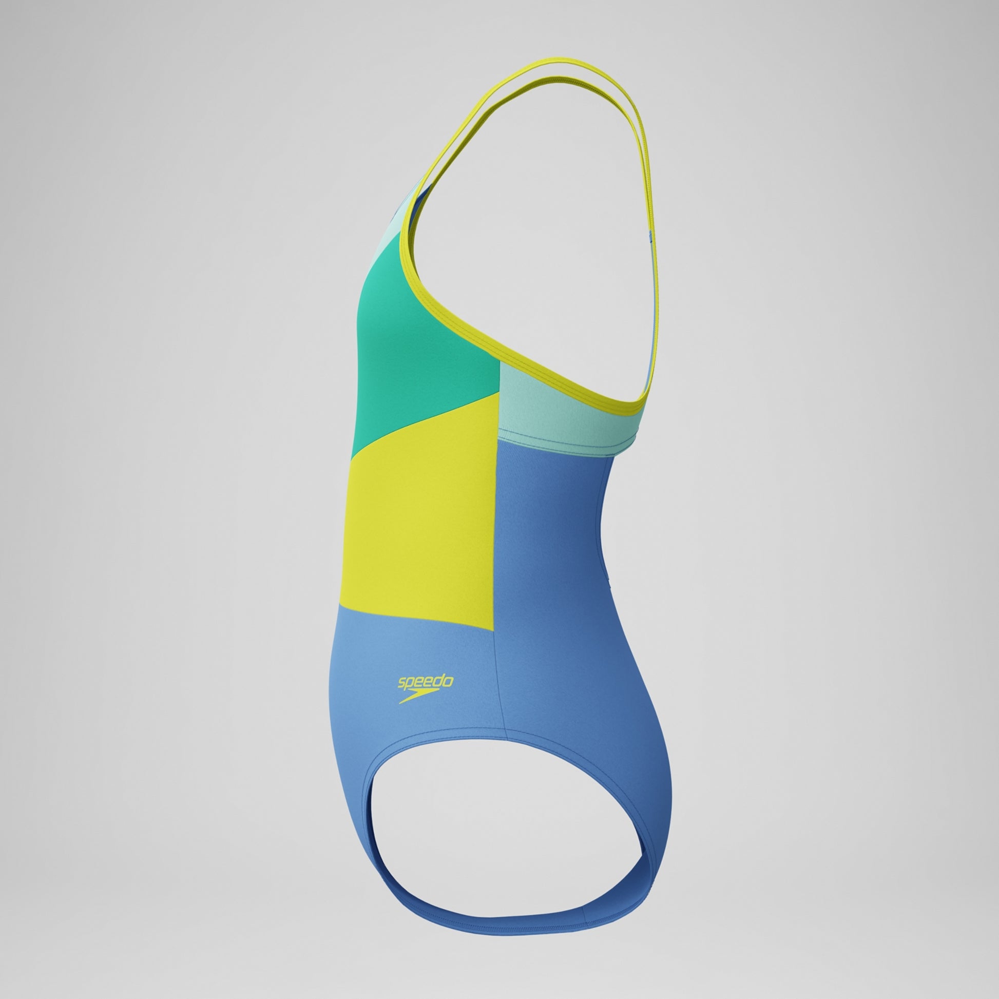 swimsuits one piece blue yellow green 4