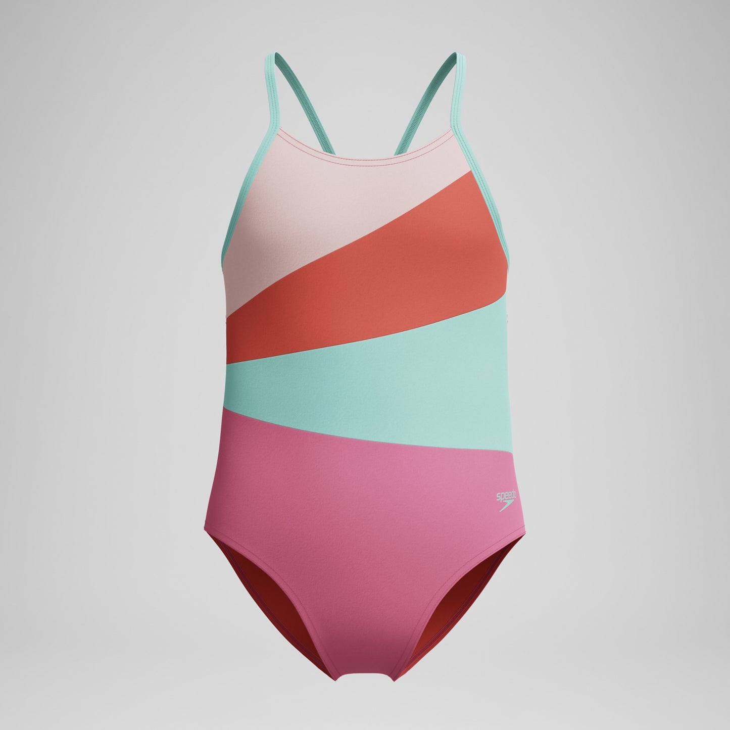 swimsuits one piece pink orange green 7