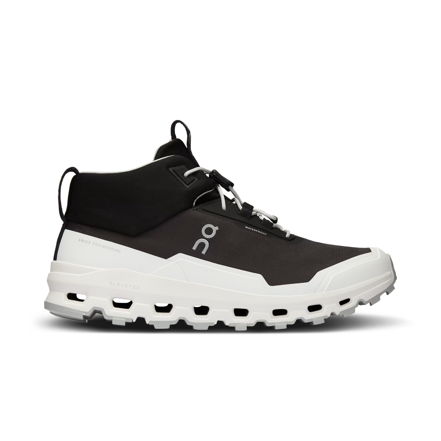 On Cloudhero Youth Mid Waterproof Shoe Black | White