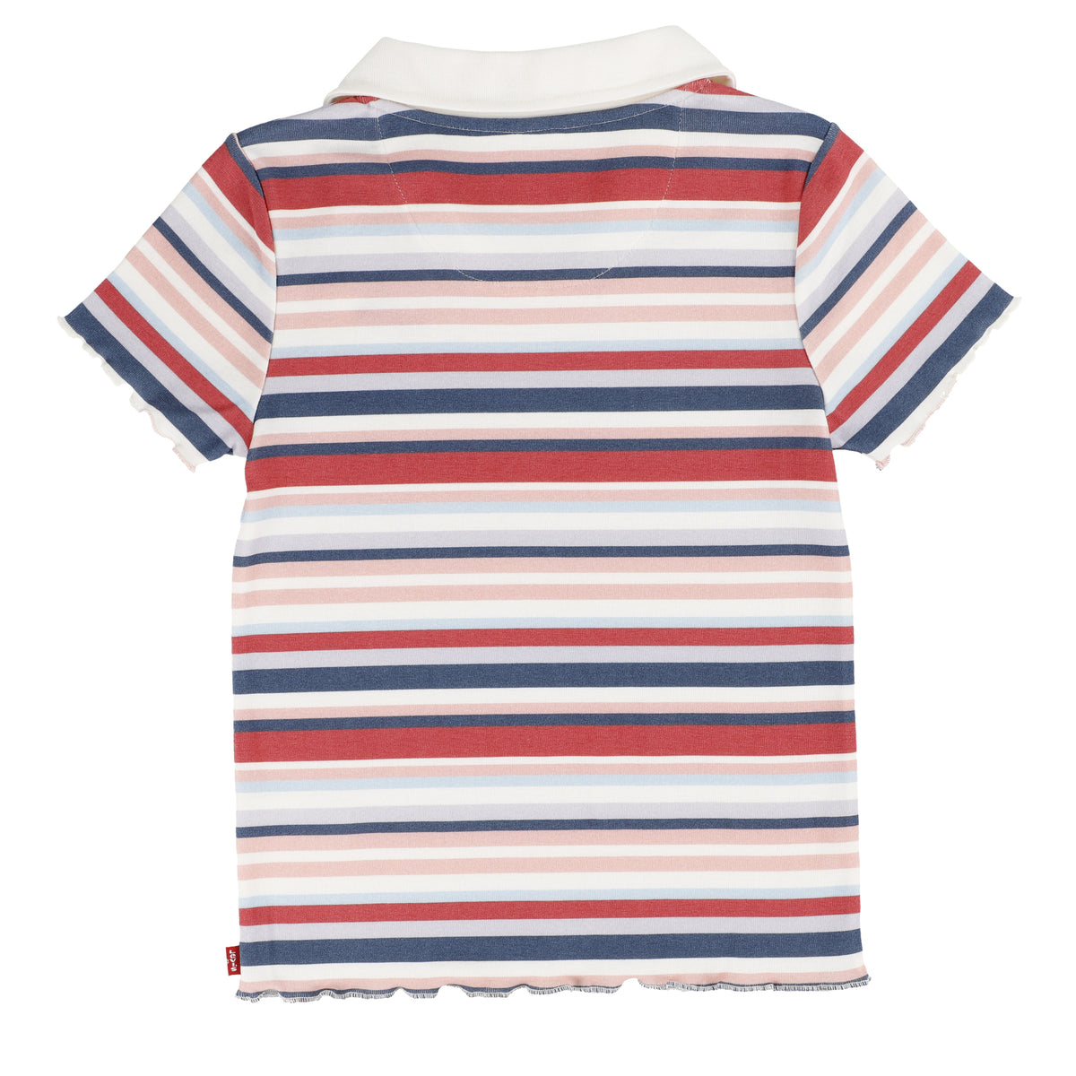Levi's- Girls' Ribbed Knit Striped Polo Top