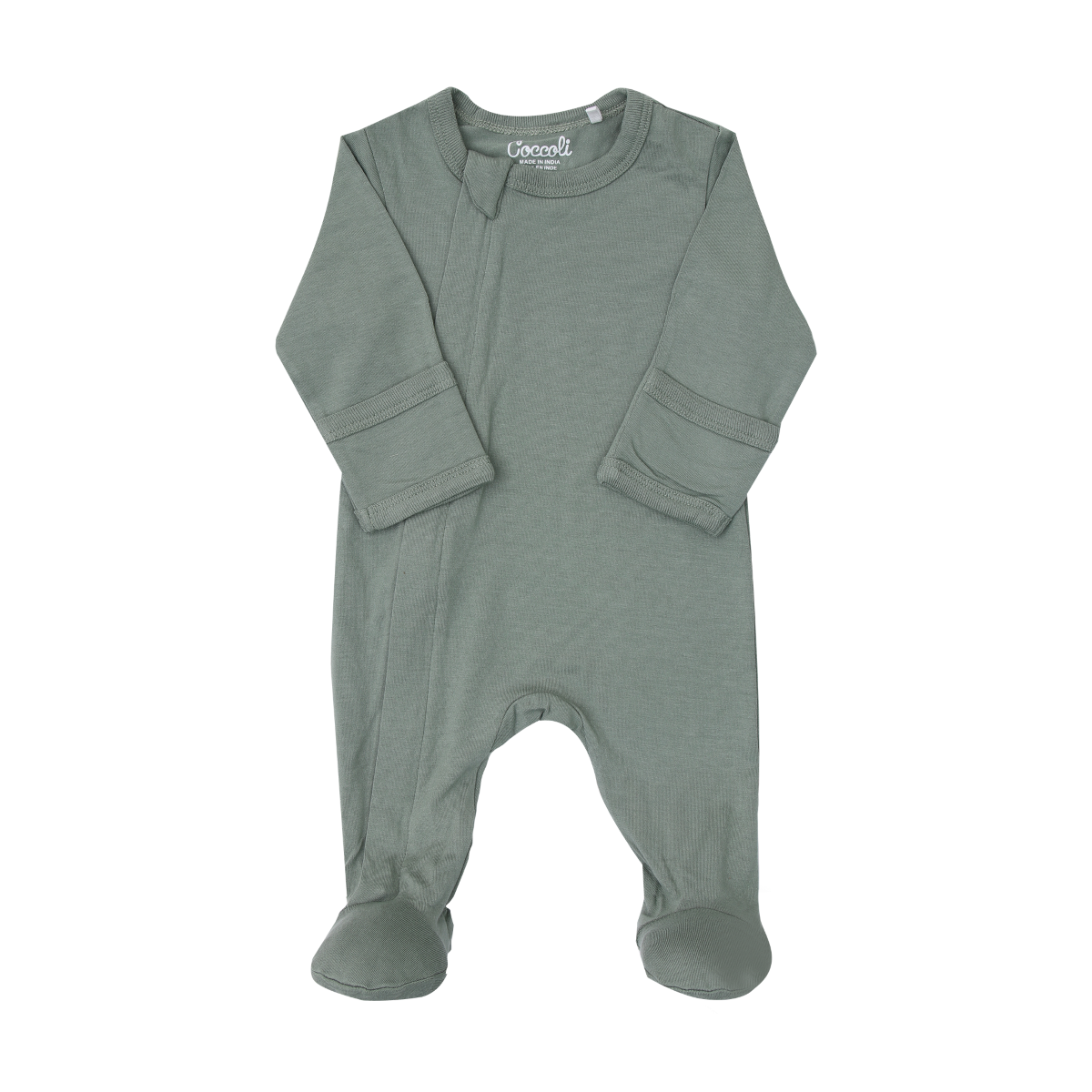 Coccoli - Cotton Modal Zipper Footie Bodysuit