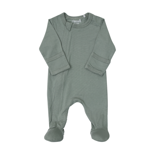 Coccoli - Cotton Modal Zipper Footie Bodysuit