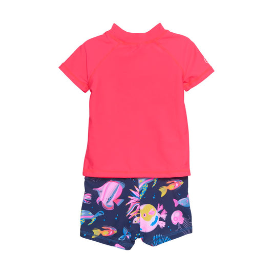 Color Kids - Girl Rash Guard Swim Set