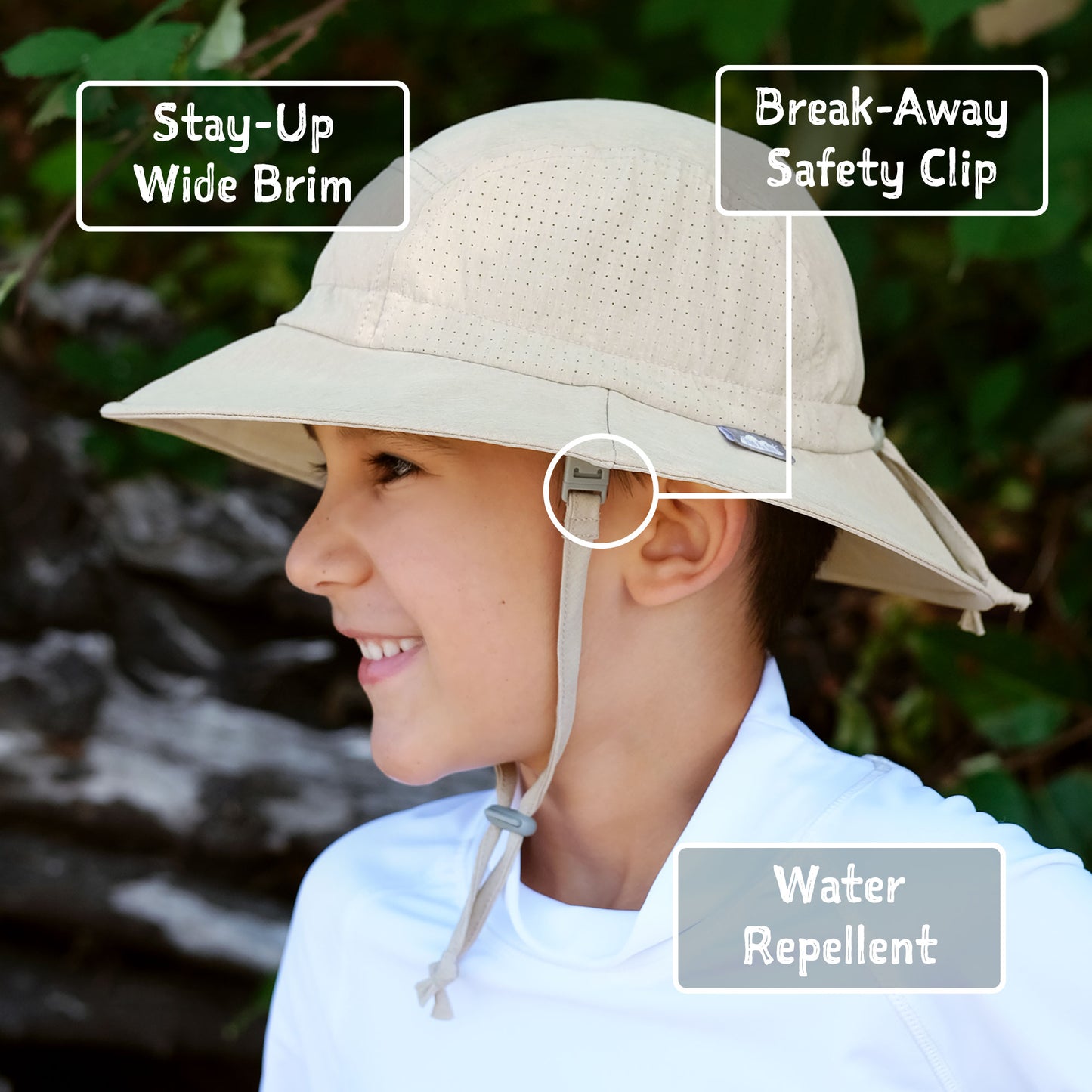 Jan & Jul -  Kids SunLite Wide Brim Hat