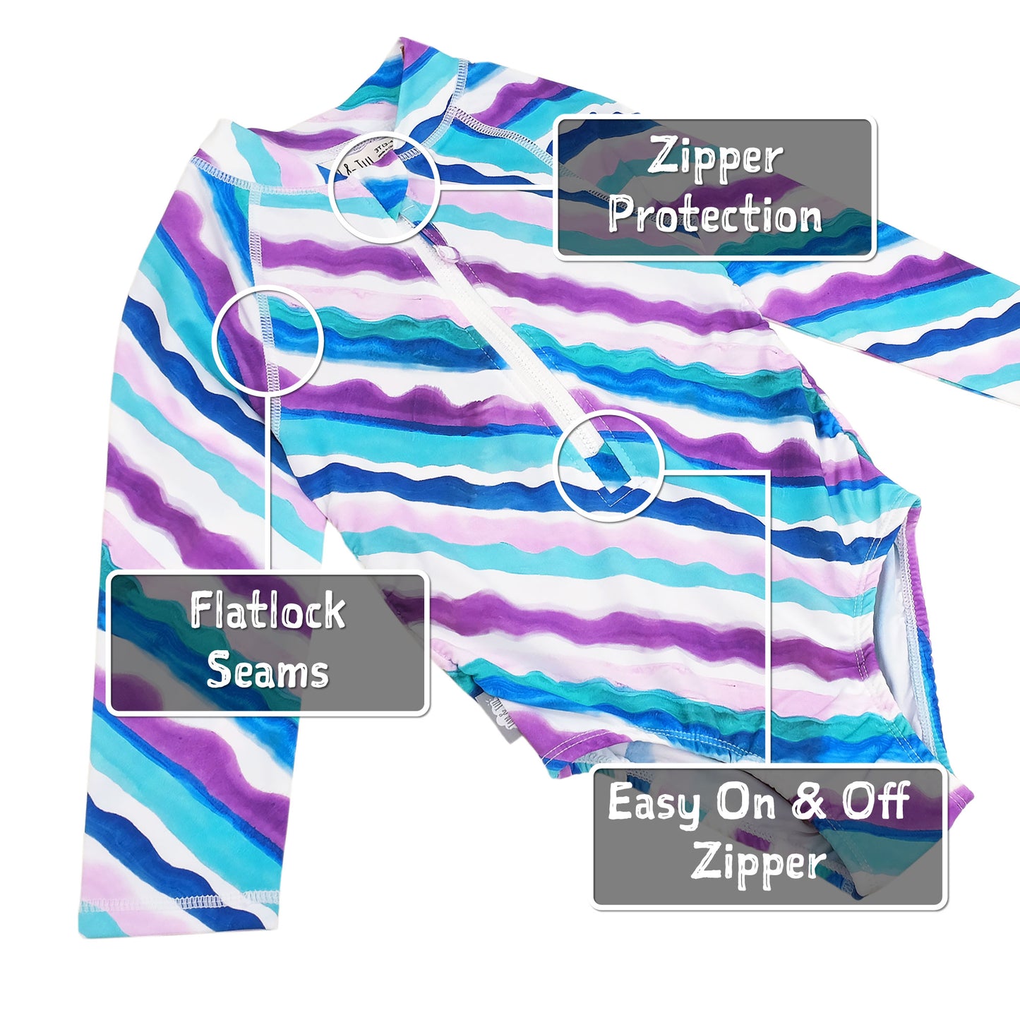 Jan & Jul - One Piece Long Sleeve Swimsuit