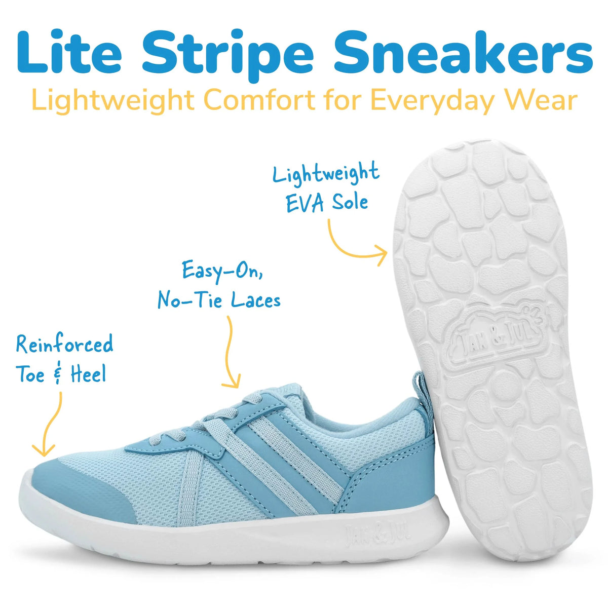 Jan & Jul Lite Classic Stripe Kids Sneakers