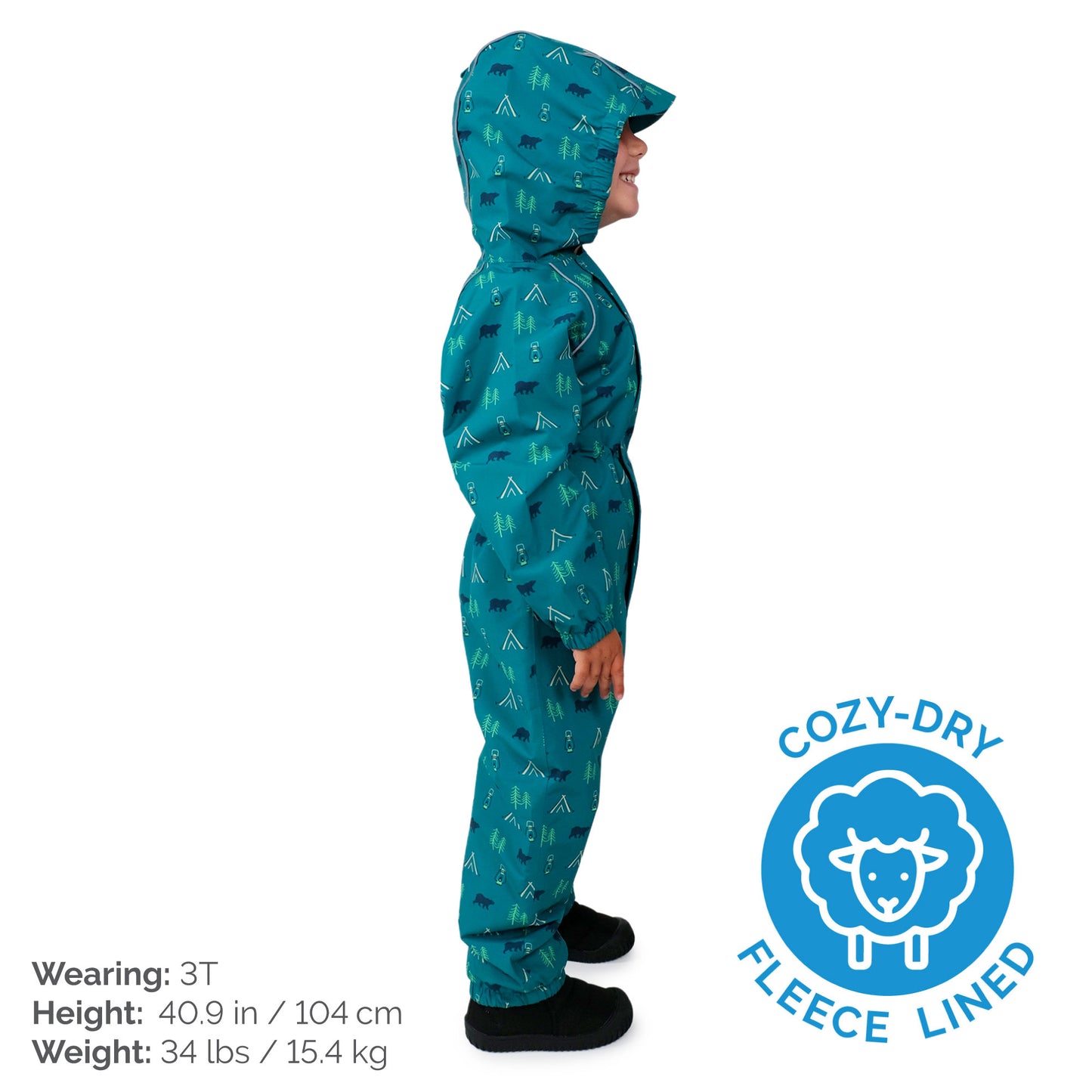 Jan & Jul - Kids Puddle-Dry Fleece Lined Waterproof Rainsuit
