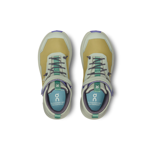 On Cloudhero Kids Mid Waterproof Shoe Safari | Mineral